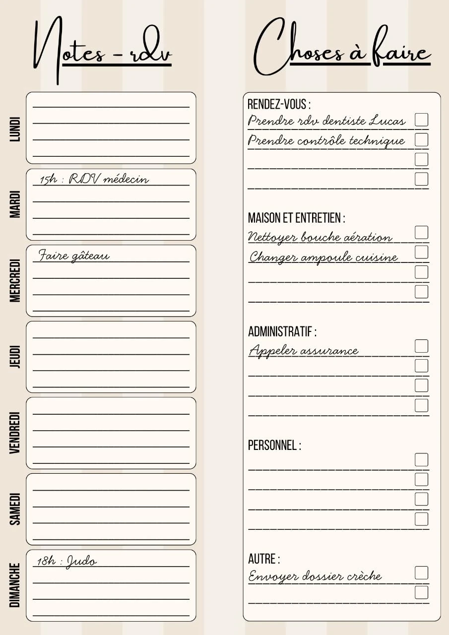 Planificador de comidas reutilizable A4 – Organización diaria simple y práctica – photo 3